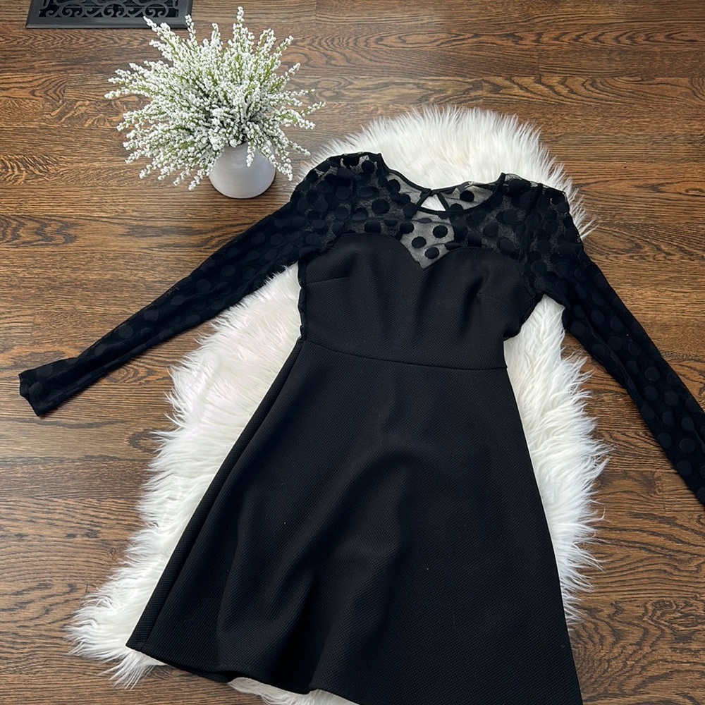 Polk a Dot Long Sleeved Dress